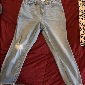 Light Blue Distressed Women's Jeans